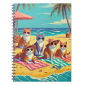 Carnet Les chats se prélassent sur la plage (Devant)