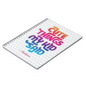 Carnet Les choses mignonnes Mon enfant a dit cadeau pour (Côté gauche)