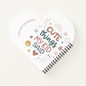 Carnet Les Choses Mignonnes Que Mon Enfant A Dit Typograp (Dos)