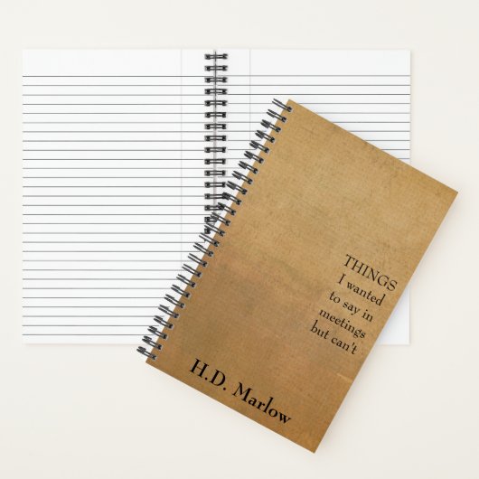 Carnet Les choses que je voulais dire dans les réunions, (À l'intérieur)