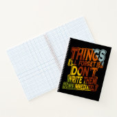 Carnet Les choses que j'oublierai si je ne les écris pas (Intérieur)