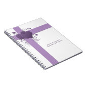 Carnet Les coeurs pourpres sur la damassé tourbillonne (Côté Droit)