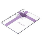 Carnet Les coeurs pourpres sur la damassé tourbillonne (Côté gauche)