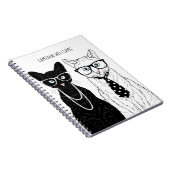 Carnet Les couples | de chat ajoutent votre nom (Côté Droit)