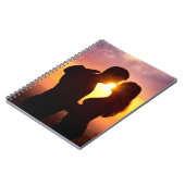 Carnet Les couples silhouettent au coucher du soleil (Côté gauche)