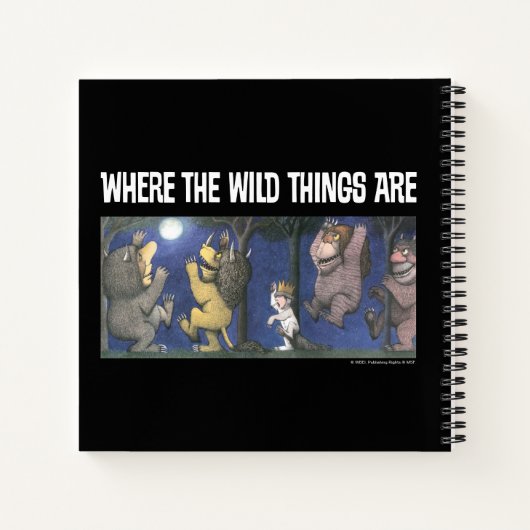 Carnet Les créatures sauvages et Max dansant au clair de  (Dos)