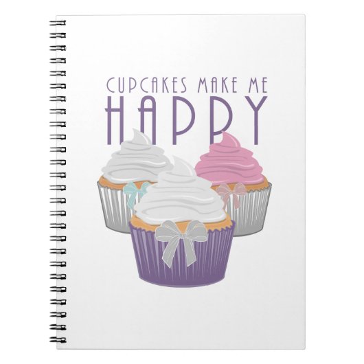Carnet Les Cupcakes Me Rendent Heureux (Devant)