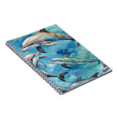 Carnet Les dauphins nageant dans la mer (Côté Droit)