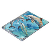 Carnet Les dauphins nageant dans la mer (Côté gauche)