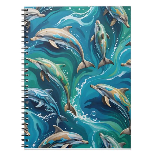 Carnet Les dauphins nagent (Devant)