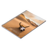 Carnet Les déserts | Crâne de vache Dunes de sable ondulé (Côté gauche)