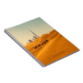Carnet Les déserts | Vue Skyline de Dubaï avec chameaux (Côté Droit)