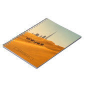 Carnet Les déserts | Vue Skyline de Dubaï avec chameaux (Côté gauche)