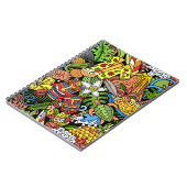 Carnet Les doodons de dessin Hawaii motif sans couture. A (Côté gauche)