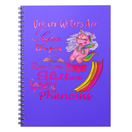 Carnet Les Écrivains Unicorn Sont Super Duper (Devant)