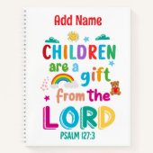 Carnet "Les enfants sont un cadeau" Écrire et croquis (Devant)