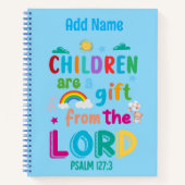 Carnet "Les enfants sont un don du Seigneur" (garçon - bl (Devant)