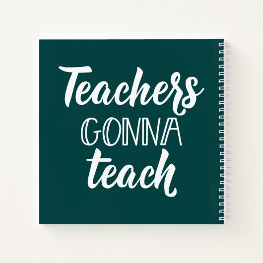Carnet Les Enseignants Vont Enseigner (Dos)