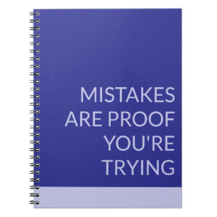 Carnet Les erreurs bleues sont la preuve que vous essayez