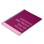 Carnet Les erreurs roses sont la preuve que vous essayez (Côté gauche)