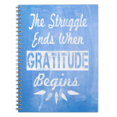 Carnet Les extrémités de lutte quand la gratitude (Devant)