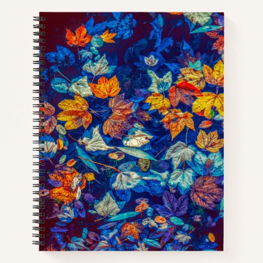 Carnet Les feuilles de chute d'Indigo tourbillonnent (Devant)