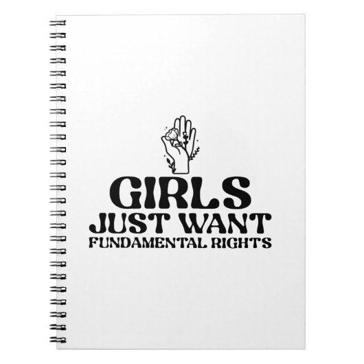 Carnet Les filles veulent juste des droits fondamentaux (Devant)