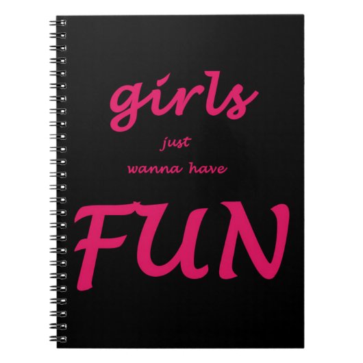 Carnet les filles veulent juste s'amuser (Devant)