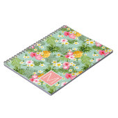 Carnet Les fleurs et les ananas tropicaux | ajoutent (Côté gauche)