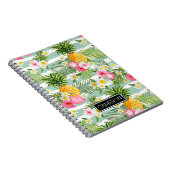 Carnet Les fleurs et les rayures de Teal d'ananas | (Côté Droit)