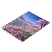 Carnet Les fleurs roses captivantes d'un charmant marais (Côté gauche)