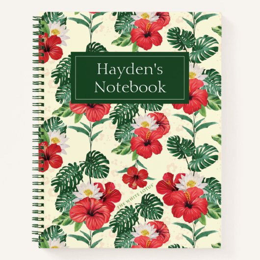 Carnet Les fleurs tropicales du Lotus Blanc (Devant)