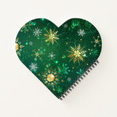 Carnet Les flocons dorés de Noël sur l'Arrière - plan ver (Dos)