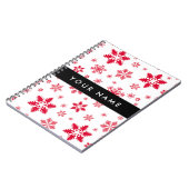 Carnet Les flocons rouges, Votre nom, Personnalisez (Côté gauche)