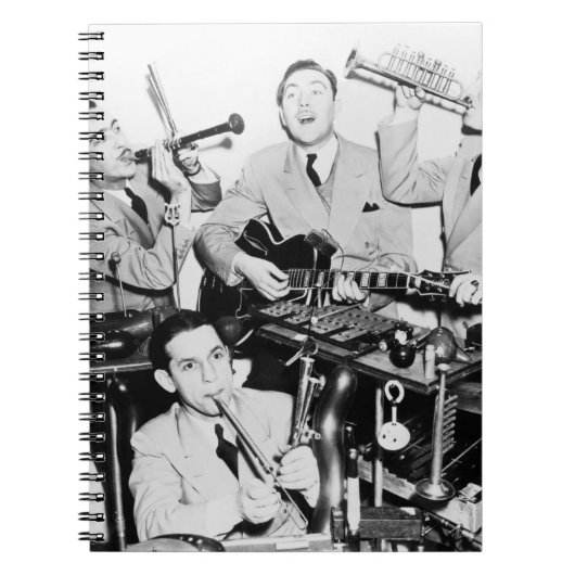 Carnet Les garçons dans le bandvintage, musique, groupe, (Devant)