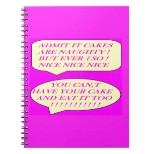 Carnet Les gâteaux sont beaux faits pour les amateurs de
