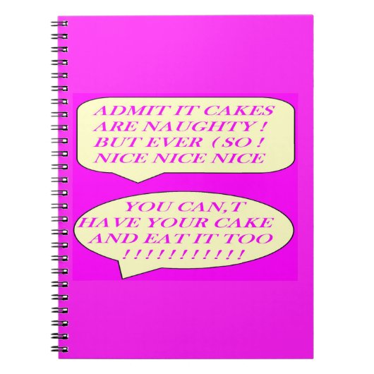 Carnet Les gâteaux sont beaux faits pour les amateurs de (Devant)