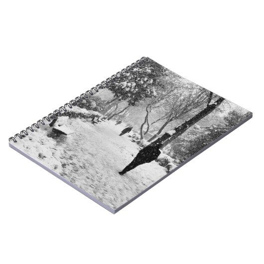 Carnet Les gens dans le parc pendant la journée d'hiver (Côté gauche)