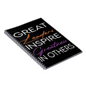 Carnet Les Grands Dirigeants Inspirent La Grandeur À D'Au (Côté Droit)