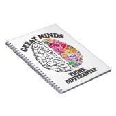 Carnet Les grands esprits pensent différemment Cerveau (Côté Droit)