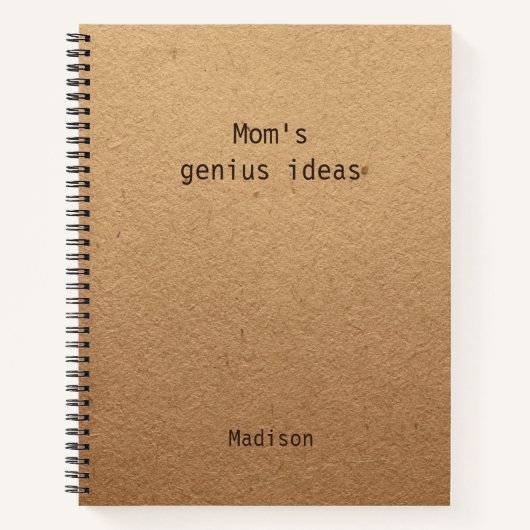 Carnet Les idées géniales de maman drôle Personnalisées (Devant)