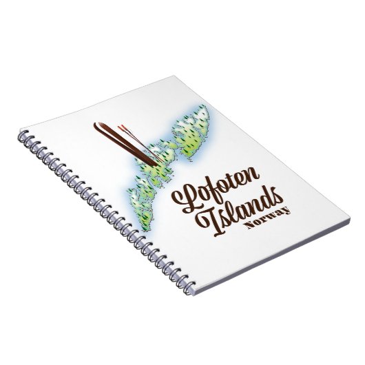 Carnet Les îles Lofoten, affiche de ski norvégien. (Côté Droit)