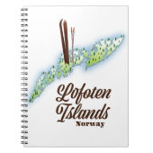 Carnet Les îles Lofoten, affiche de ski norvégien. (Devant)