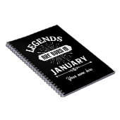 Carnet Les légendes naissent en janvier (Côté Droit)