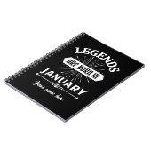 Carnet Les légendes naissent en janvier (Côté gauche)