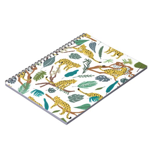 Carnet Les léopards des animaux sauvages dans la forêt de (Côté gauche)