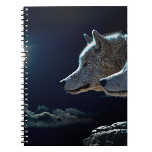 Carnet Les loups et la lune folle (Devant)