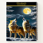 Carnet Les loups hurlent sous une lune brillante (Dos)