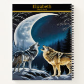 Carnet Les loups serpentent le clair de lune pendant une (Dos)