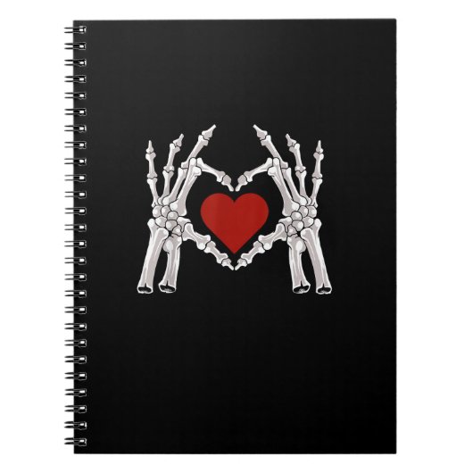 Carnet Les Mains De Squelette Forment Un Coeur Au Coeur R (Devant)